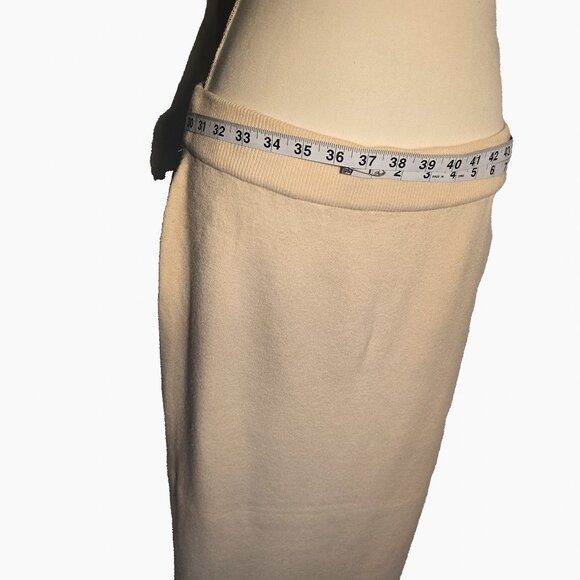 Long Butter White Universal Thread Fitted Soft Knit Skirt Size XL - Picture 3 of 4